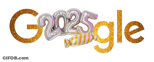 Google Logo With Balloons And Confetti 2026 GIF