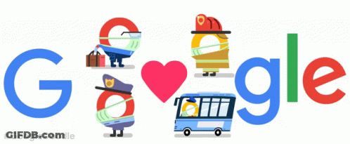 Google Logo With Heart GIF