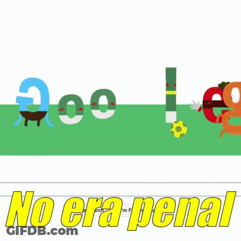 Google Logo With Soccer Players No Era Penal GIF