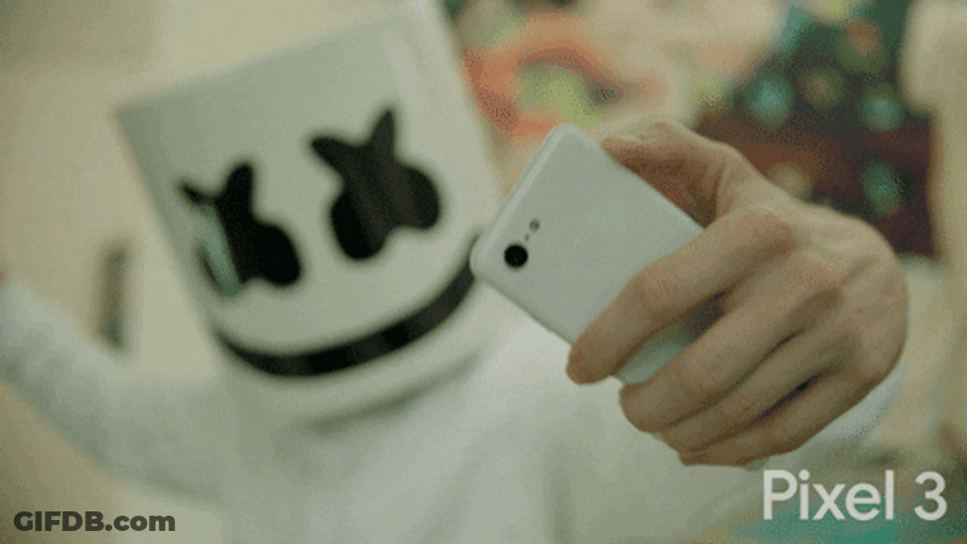 Google Pixel 3 Marshmello Selfie GIF