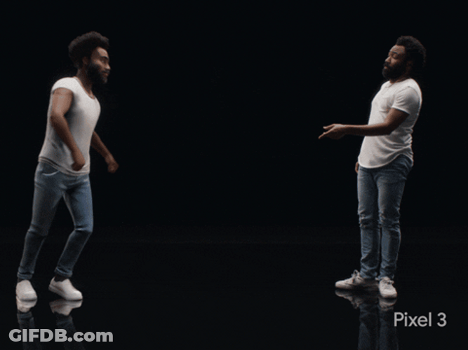 Google Pixel 3 Playmoji Dance Off GIF