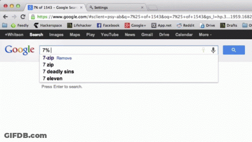 Google Search 7% 1543 Returns 720,000 Results GIF