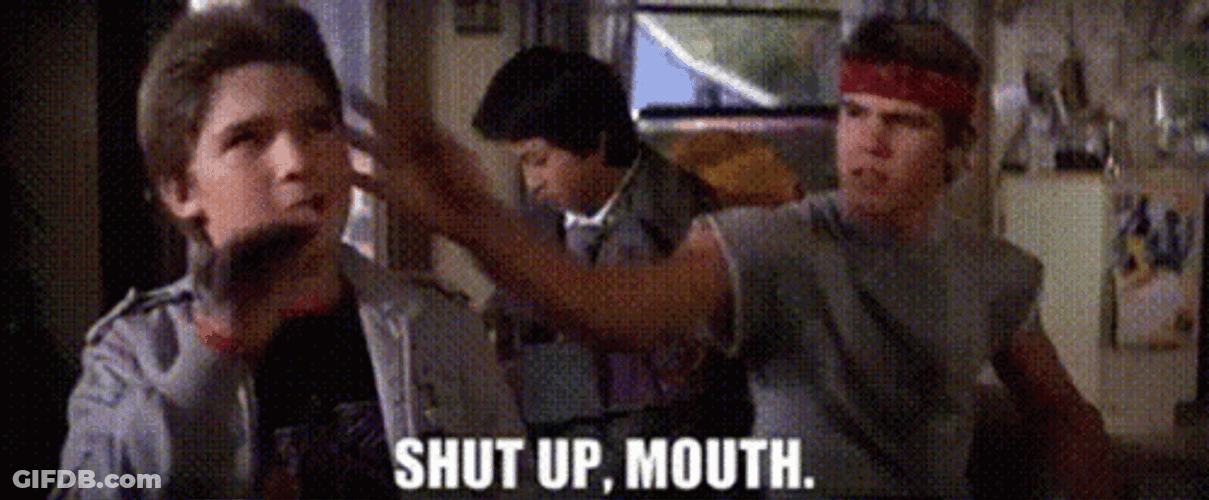 Goonies Shut Up Mouth GIF