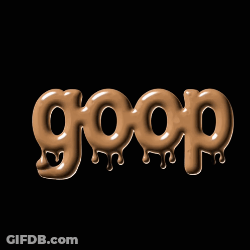 Goop Written In Chocolate GIF