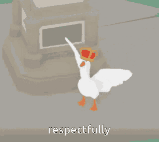 Goose Crown Respectfully GIF