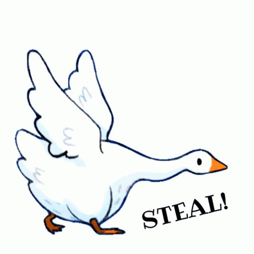 Goose Do Not Steal Warning GIF