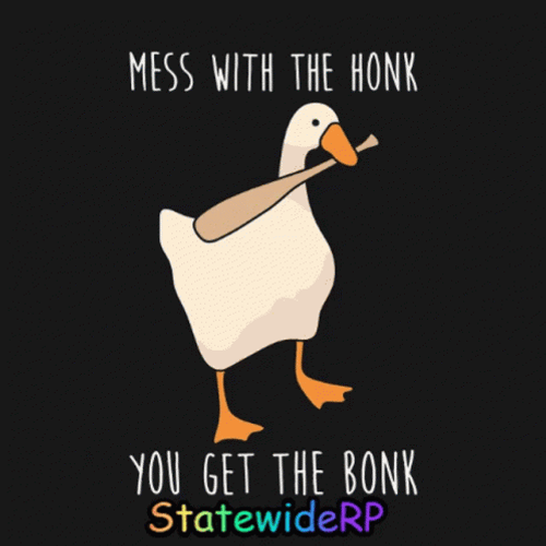 Goose Mess With The Honk You Get The Bonk GIF