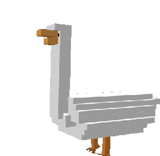 Goose Minecraft Model GIF