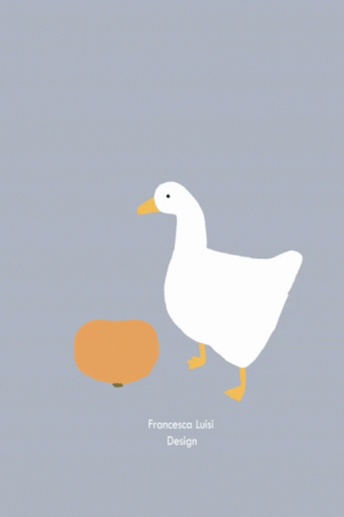 Goose Pumpkin Head Turn GIF