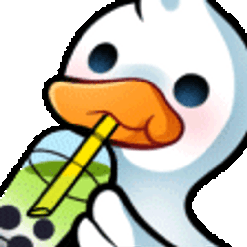 Goose Sipping Boba Tea Juice GIF
