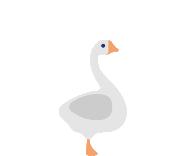 Goose Walk Clouds Animation GIF