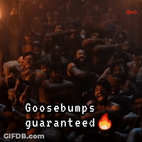 Goosebumps Guaranteed Is Written On A Picture Of Two Men GIF