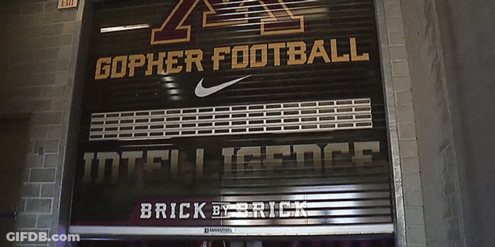 Gophers Football Team Entrance GIF