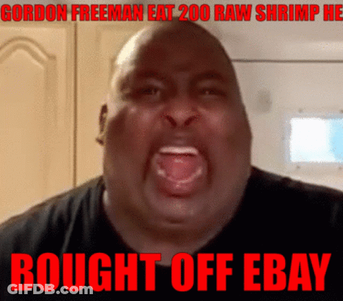 Gordon Freeman Eating Raw Shrimp GIF