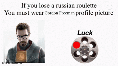 Gordon Freeman Next To Revolver GIF