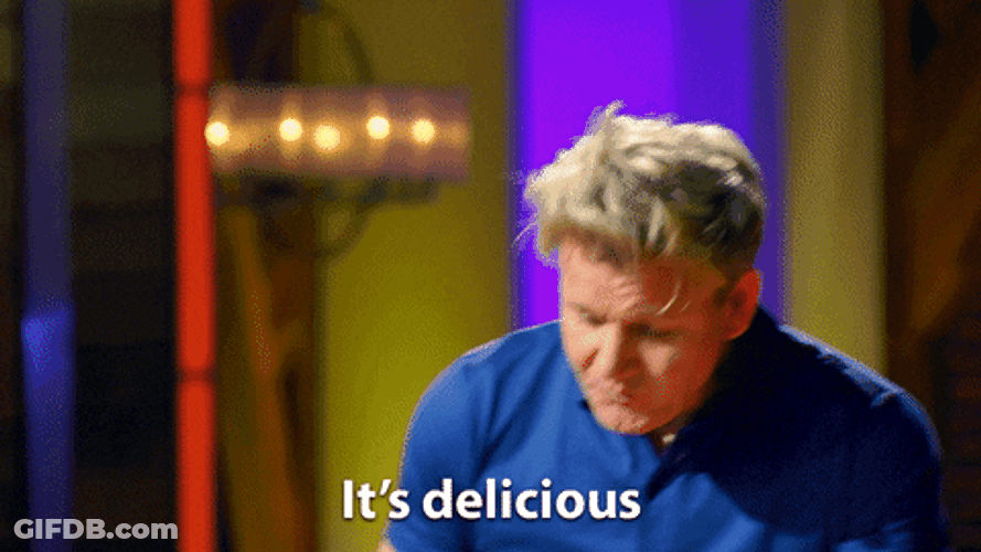 Gordon Ramsay Its Delicious Reaction GIF