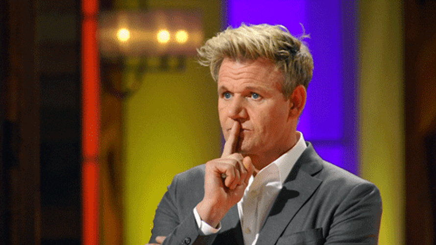 Gordon Ramsay Shush GIF