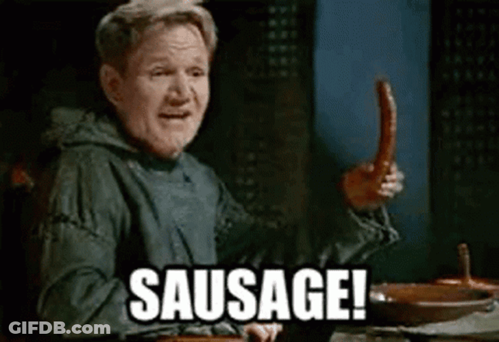 Gordon Ramsey Sausage GIF