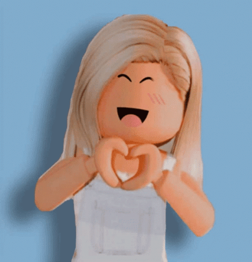 Gorgeous Blonde Roblox Girl Smiling GIF