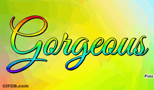Gorgeous In Colorful Font GIF