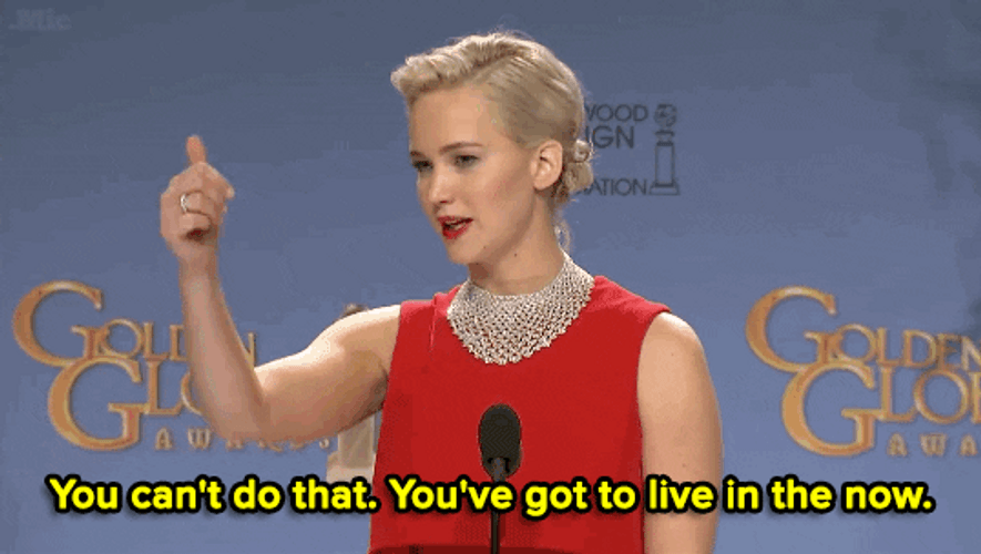 Gorgeous Jennifer Lawrence Ok Red Dress Speech GIF