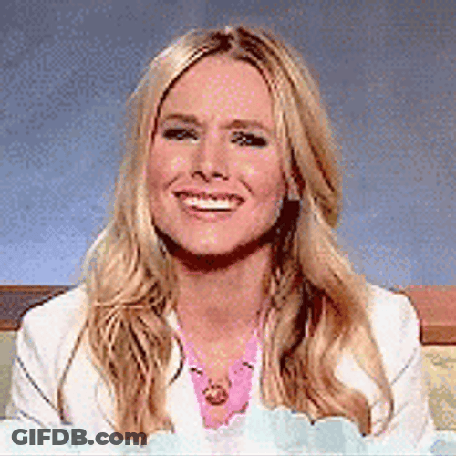 Gorgeous Kristen Bell Laugh Cry GIF