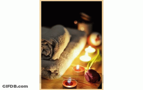 Gorgeous Life Towels And Candles GIF