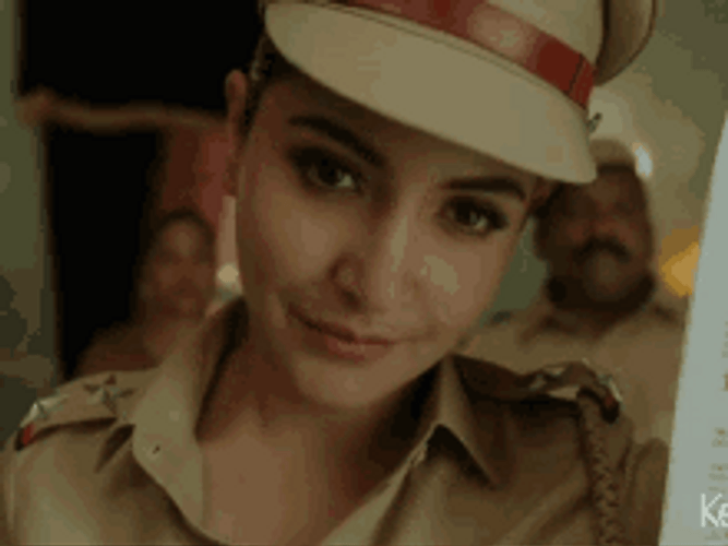 Gorgeous Police Woman On Duty GIF