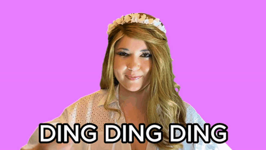 Gorgeous Woman Tapping Nose Ding Ding Ding GIF