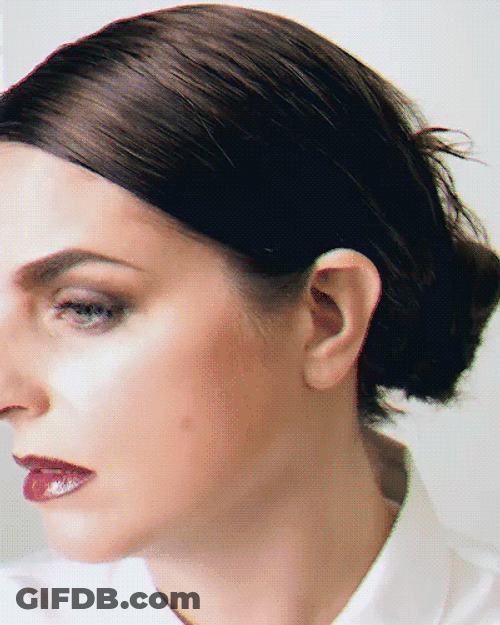 Gorgeous Woman Turning Head Looking Away GIF