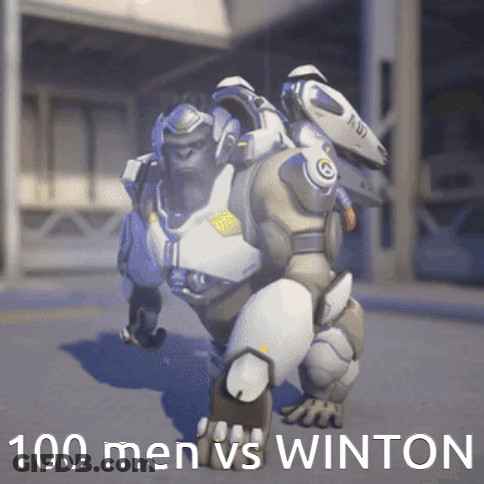Gorilla 100 Men Vs Winton GIF