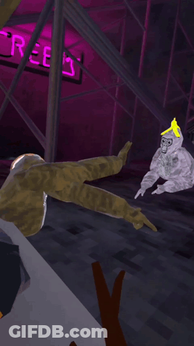 Gorilla Banana Head Says Imagine No Image Permits GIF