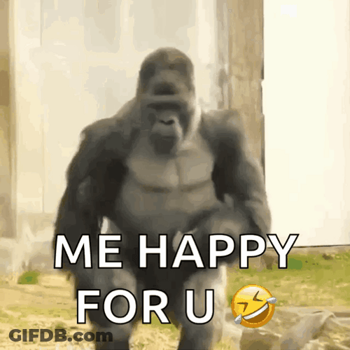 Gorilla Dancing Happy For You GIF