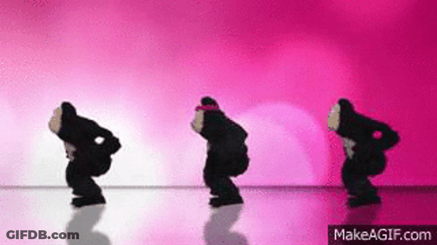 Gorilla Mascot Dancing On Stage GIF