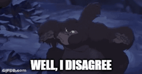 Gorilla Saying Well I Disagree GIF