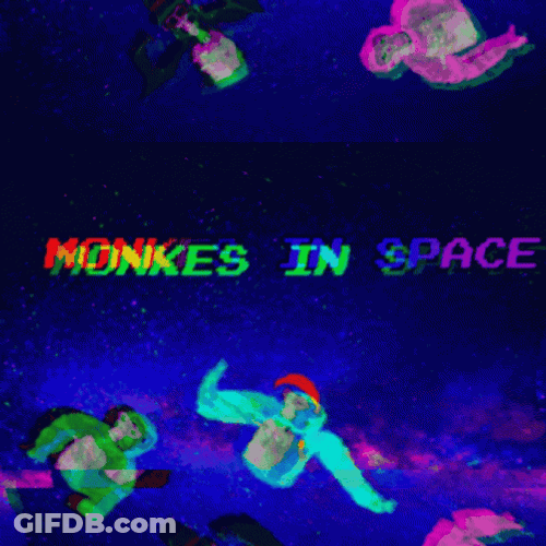 Gorilla Tag Group Floating In Space GIF