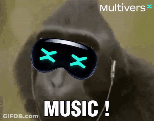 Gorilla Wearing Headphones Music GIF