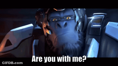 Gorilla With Glasses And Beard Saying Are You With Me GIF