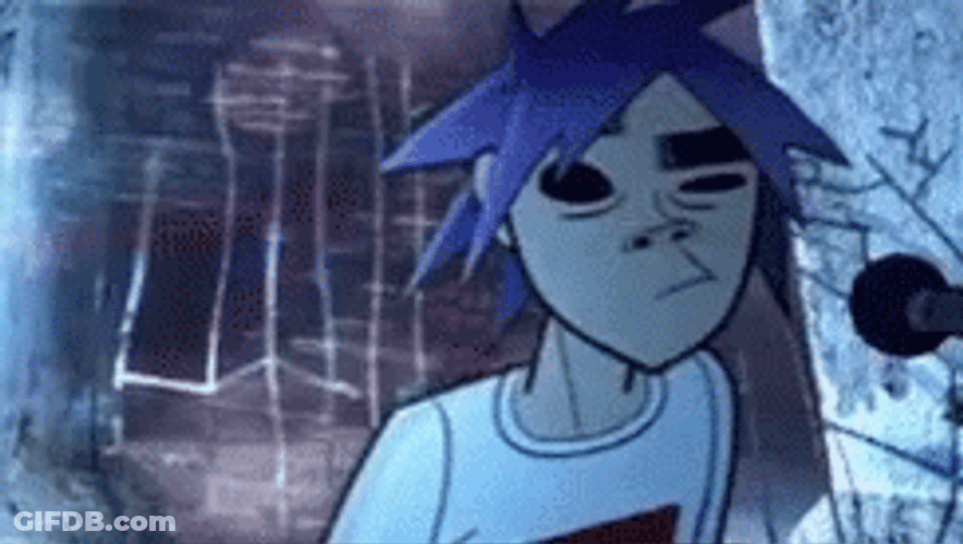 Gorillaz 2D Fun Art GIF