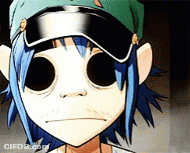 Gorillaz 2D Staring Eyes GIF