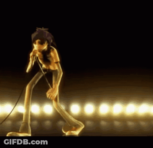 Gorillaz Concert In Stage GIF