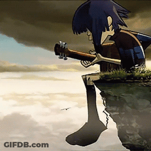 Gorillaz Dare Playing Guitar GIF