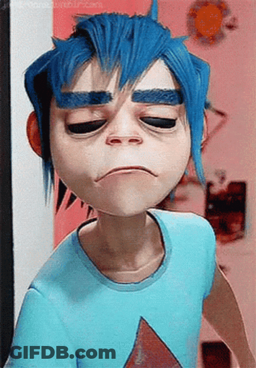 Gorillaz Slowly Opening Eyes GIF