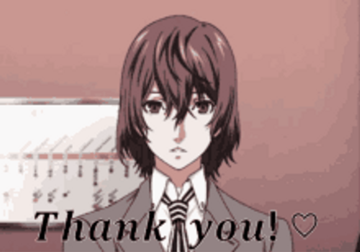 Goro Akechi Thank You Anime Blink GIF