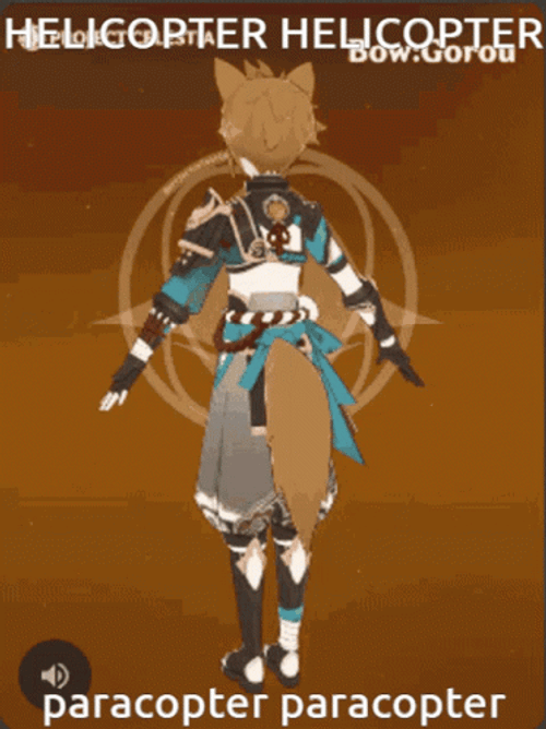 Gorou Genshin Helicopter GIF