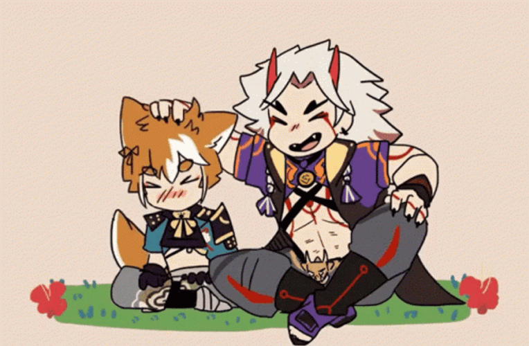 Gorou Genshin Petting GIF
