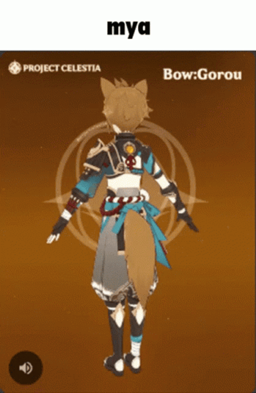 Gorou Genshin Turning Around GIF