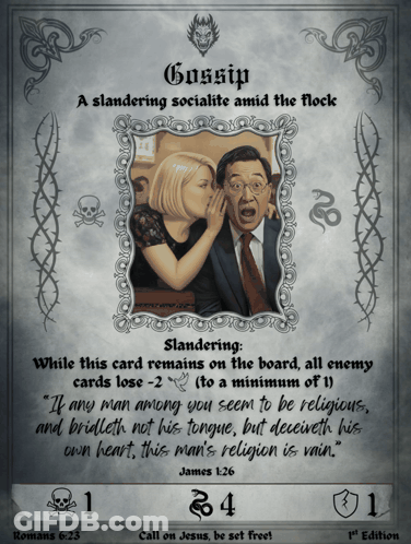 Gossip Card With Man And Woman GIF