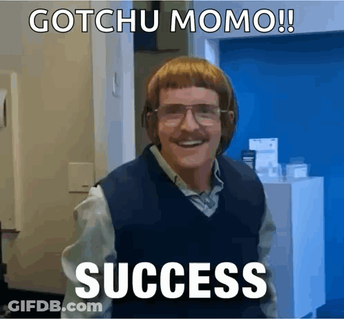 Gotchu Momo Success GIF
