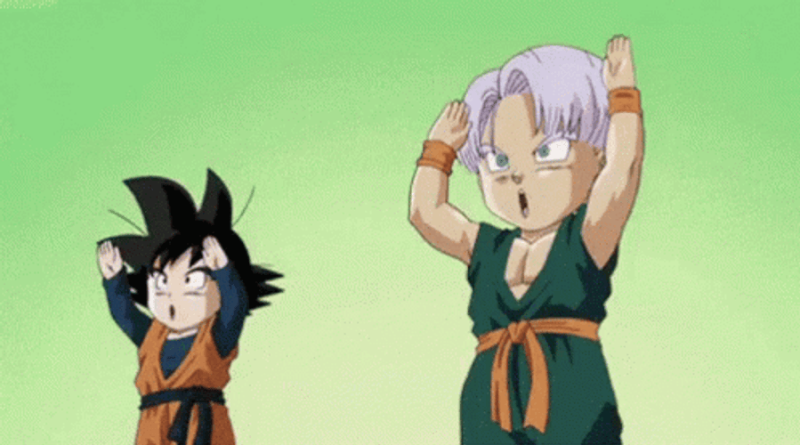 Goten And Trunks Exploding Fusion GIF